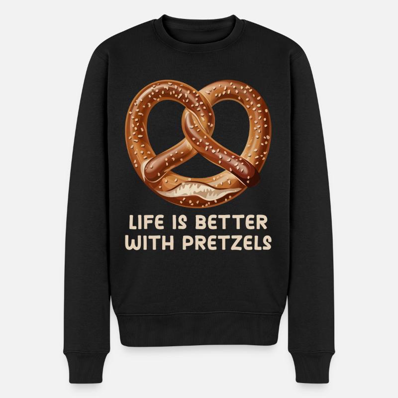 Bretzels Dire Bretzel Bretzel Bretzel Baker - Pull Premium bio Homme - noir