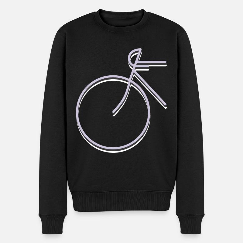 RENNRAD - Männer Premium Bio Pullover - Schwarz