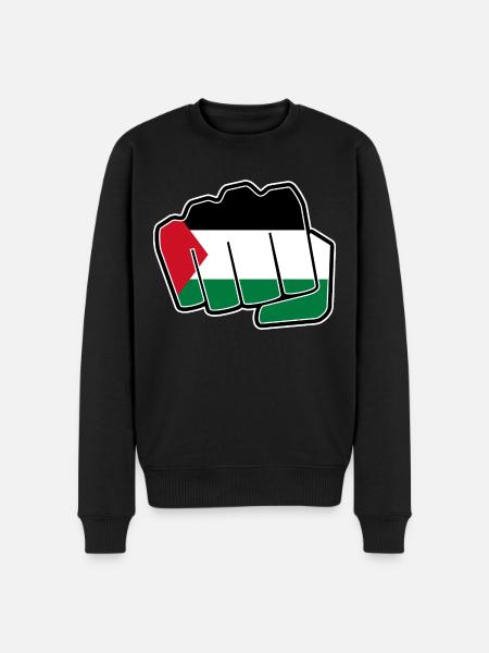 Palestine drapeau drapeau poing - Pull Premium bio Homme - noir