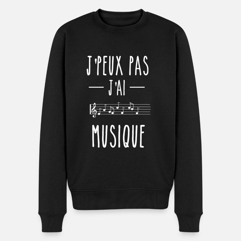 j peux pas j ai musique ! - Pull Premium bio Homme - noir