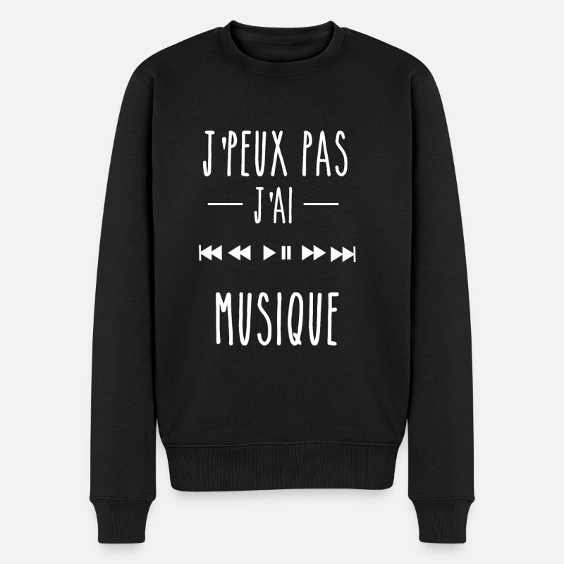 j'peux pas j ai musique - Pull Premium bio Homme - noir