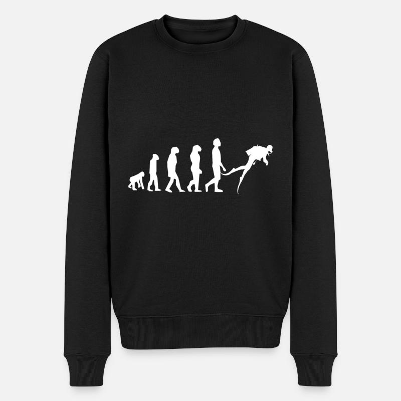 évolution plongée - Pull Premium bio Homme - noir
