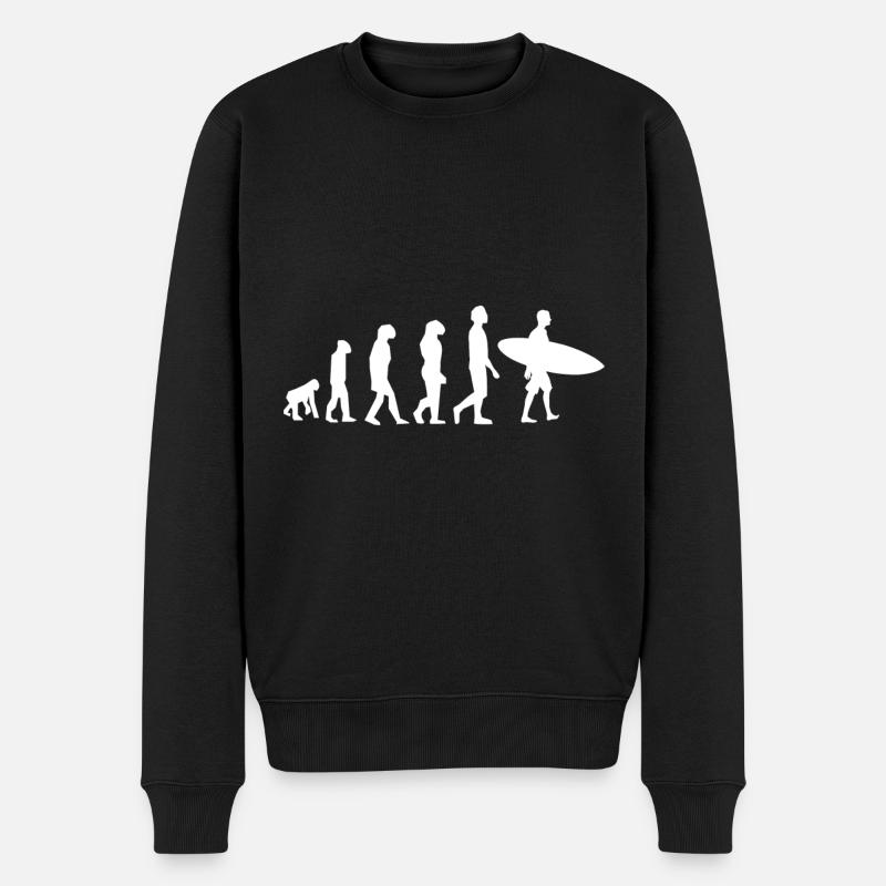 SURF EVOLUTION - Men's Premium Organic Jumper - black
