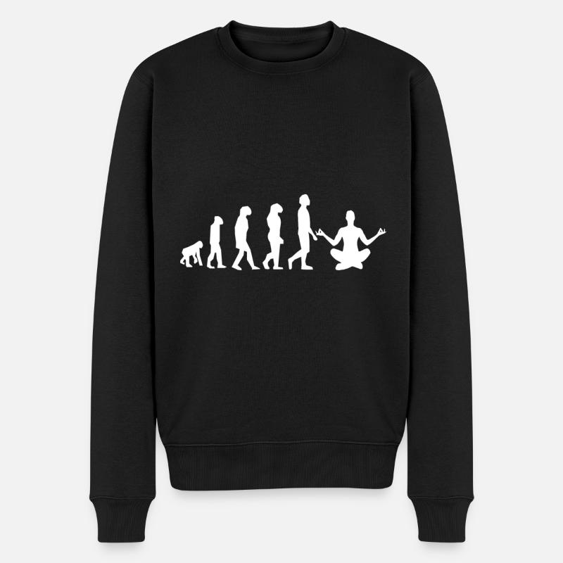 yoga evolution - Men's Premium Organic Jumper - black