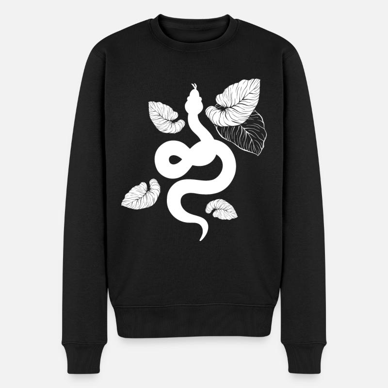 Schlange - Snake / Naturschutz - Green Planet - Männer Premium Bio Pullover - Schwarz