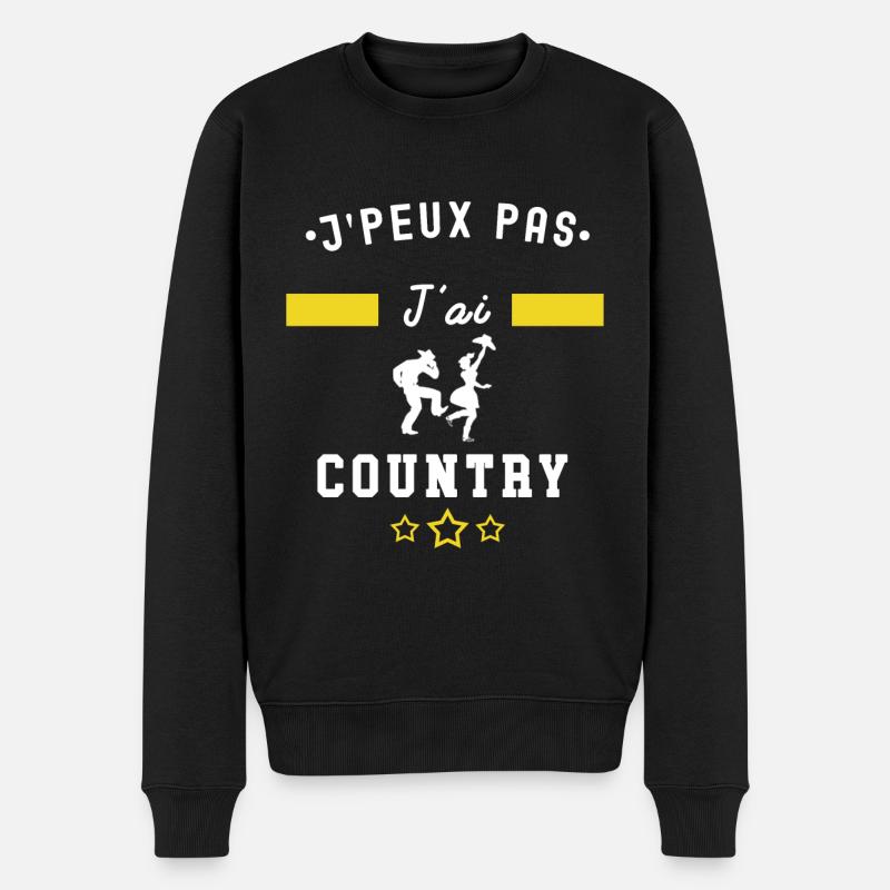 je peux pas j'ai country danser - Pull Premium bio Homme - noir