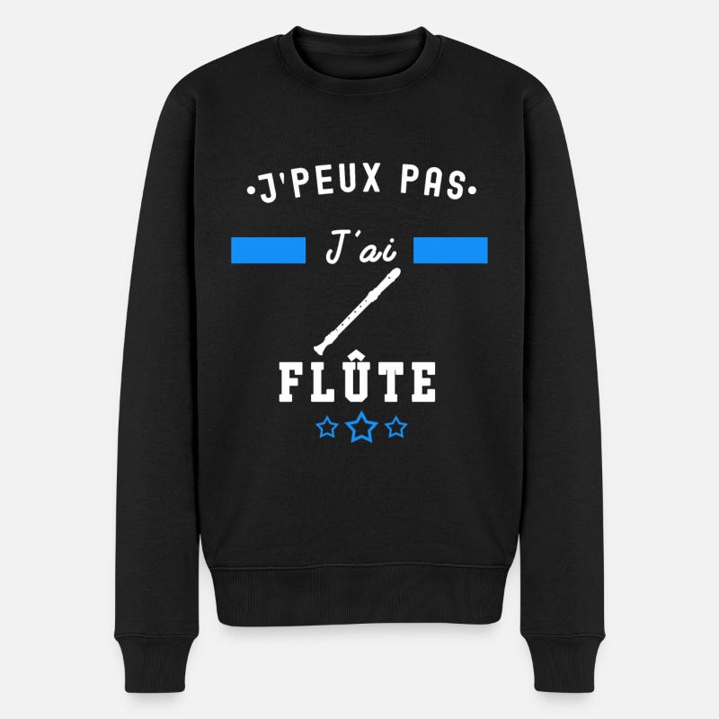 je peux pas j'ai FLÛTE - Pull Premium bio Homme - noir