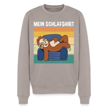 Mein Schlafshirt Süßes Faultier - Männer Premium Bio Pullover - Taupe - Vorne - Nico (187cm)