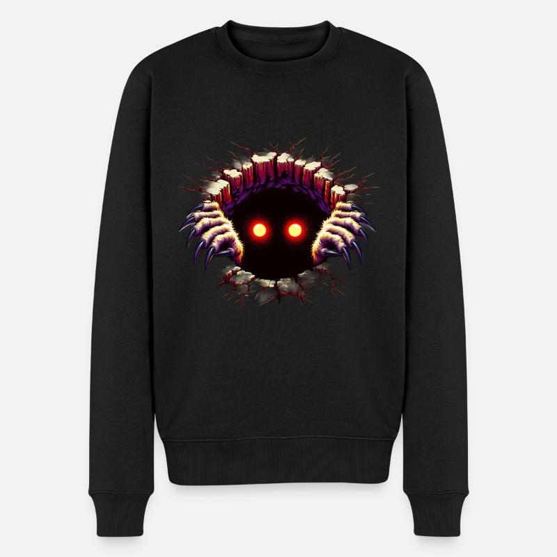 Loch Monster - Männer Premium Bio Pullover - Schwarz