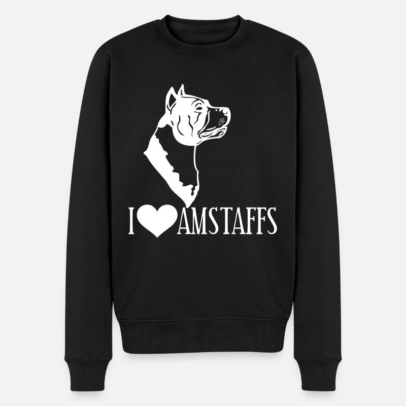 stafford © - www.dog-power.nl - Männer Premium Bio Pullover - Schwarz