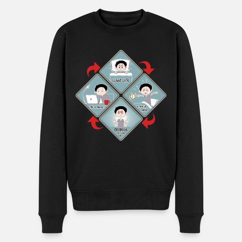 THE INTERNET - just a normal day - RAHMENLOS Gift - Männer Premium Bio Pullover - Schwarz
