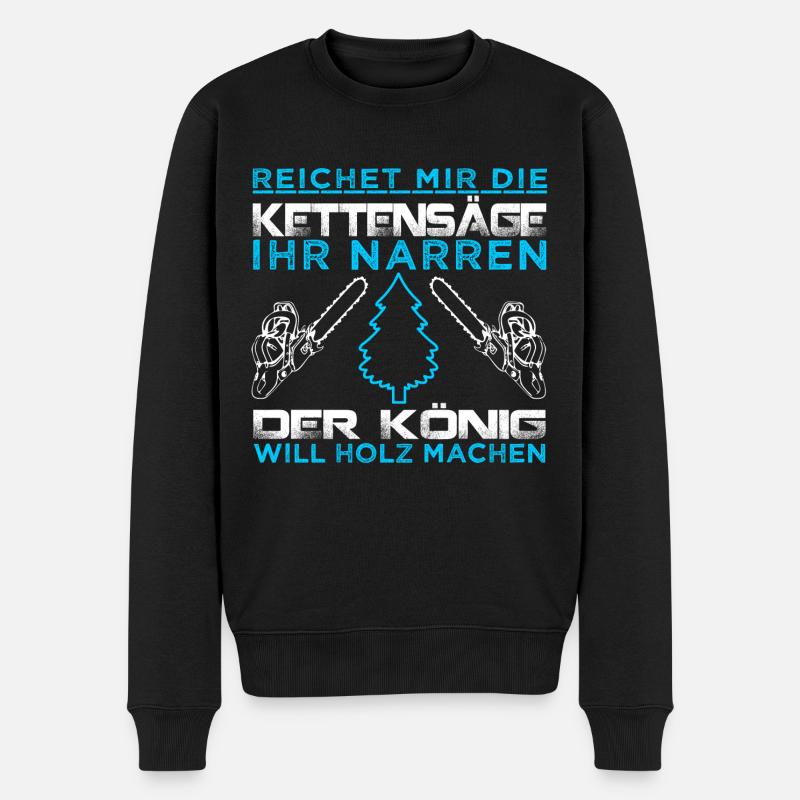 KING TIMBER - Pull Premium bio Homme - noir