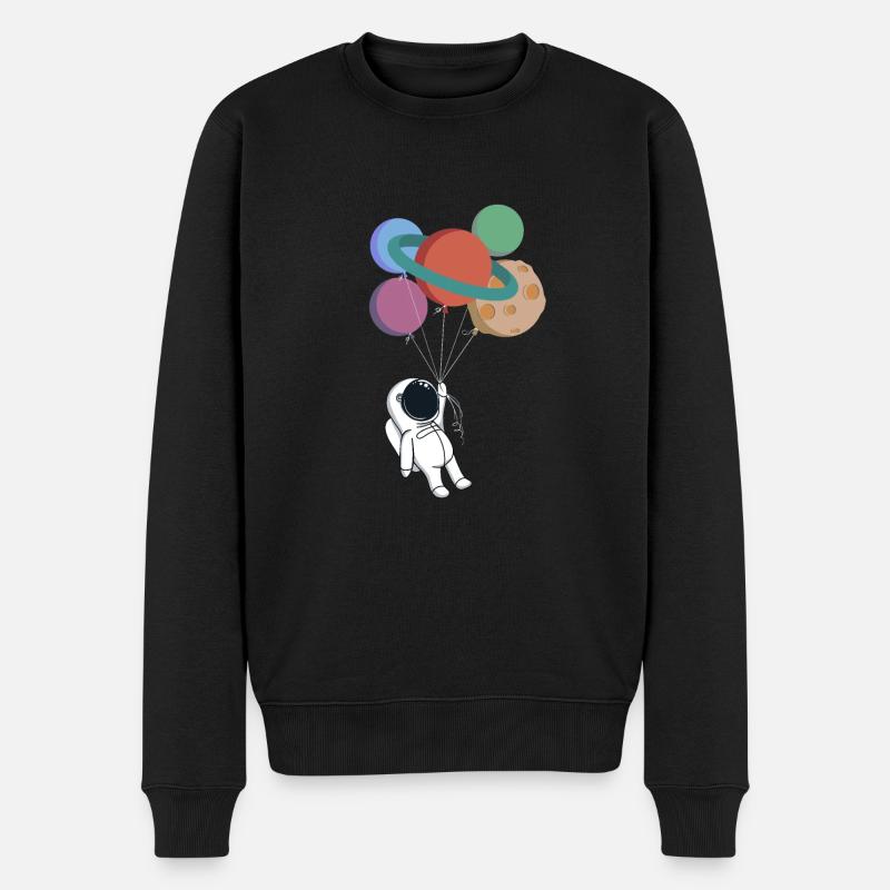 Space Baloons - Männer Premium Bio Pullover - Schwarz