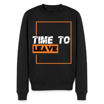 Il est temps de partir - Pull Premium bio Homme - noir - Devant - Nico (187cm)