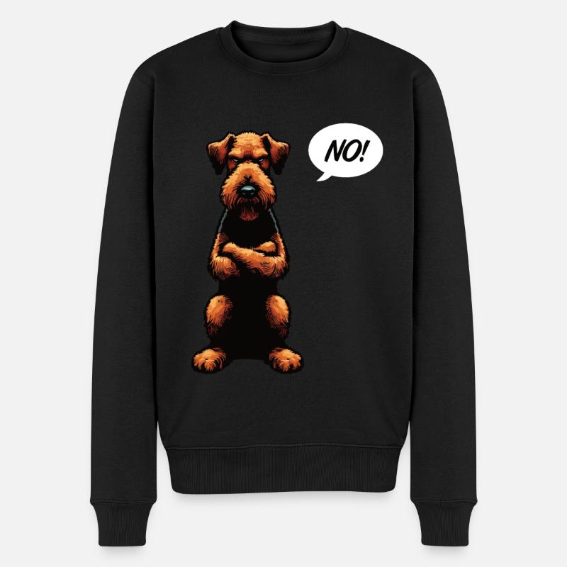 Pas d’Airedale Terrier Airedales Airedalebesitzer - Pull Premium bio Homme - noir
