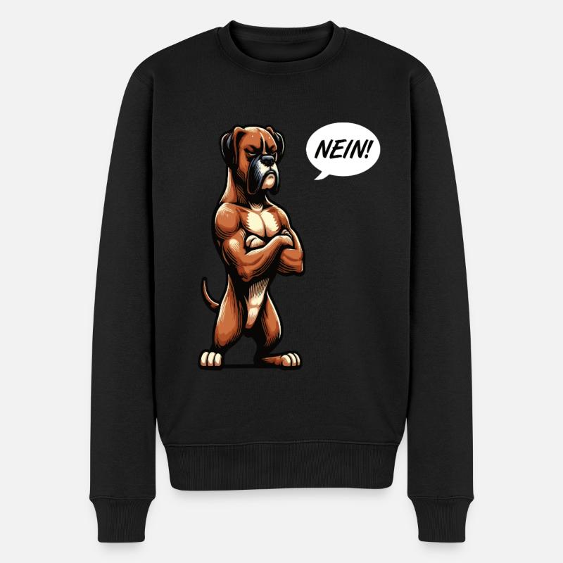 Nein Boxer Boxerhalter Boxerhund Boxerbesitzer - Männer Premium Bio Pullover - Schwarz
