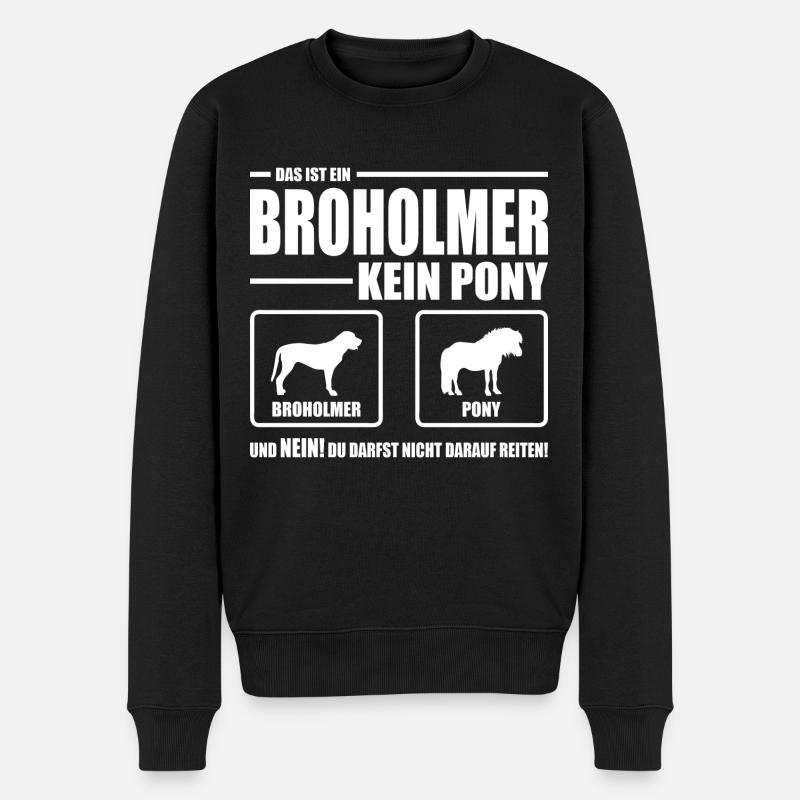 BROHOLMER kein Pony Hundespruch Wilsigns Hunde - Männer Premium Bio Pullover - Schwarz