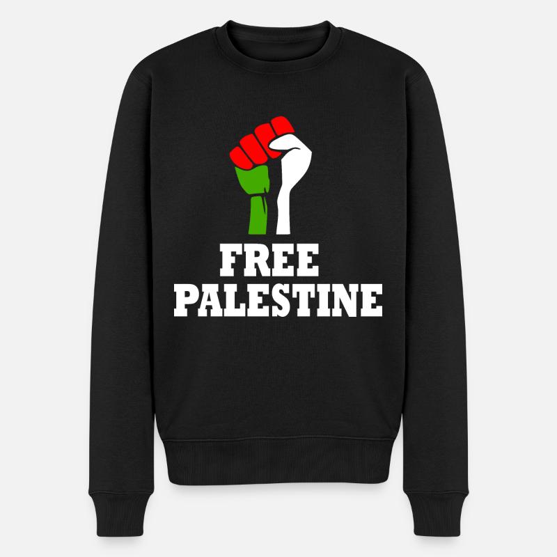 Free palestine - Pull Premium bio Homme - noir