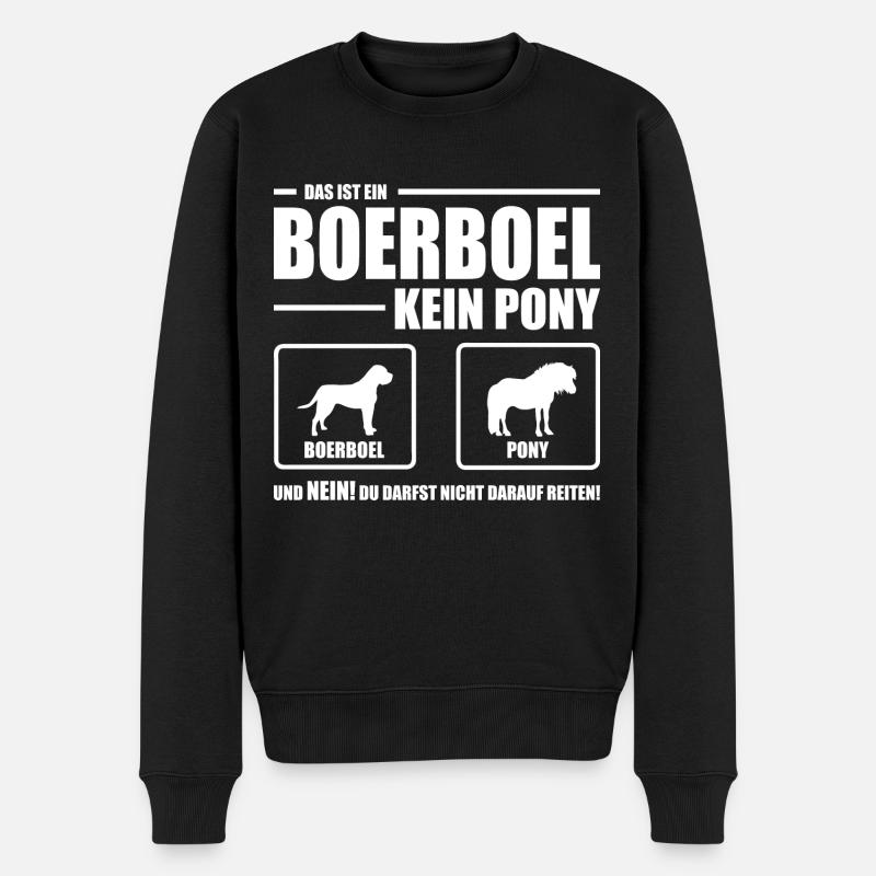 BOERBOEL kein Pony Wilsigns Lustiger Hundespruch - Männer Premium Bio Pullover - Schwarz