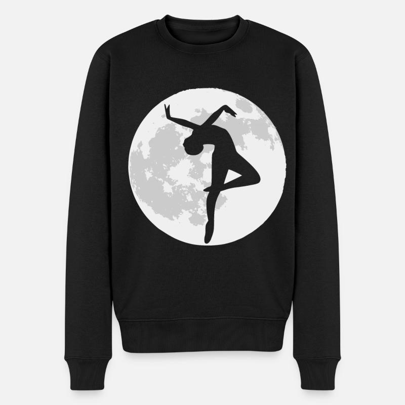 Danseuse avant la pleine lune - Pull Premium bio Homme - noir