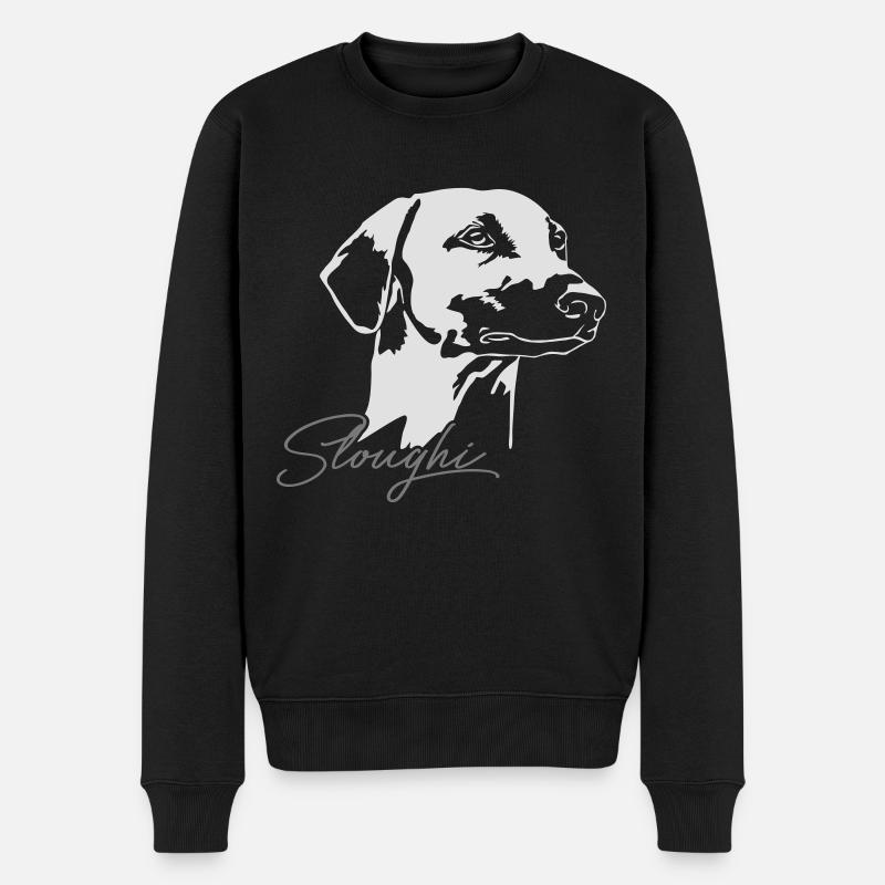 SLOUGHI lévriers lévriers Wilsigns - Pull Premium bio Homme - noir