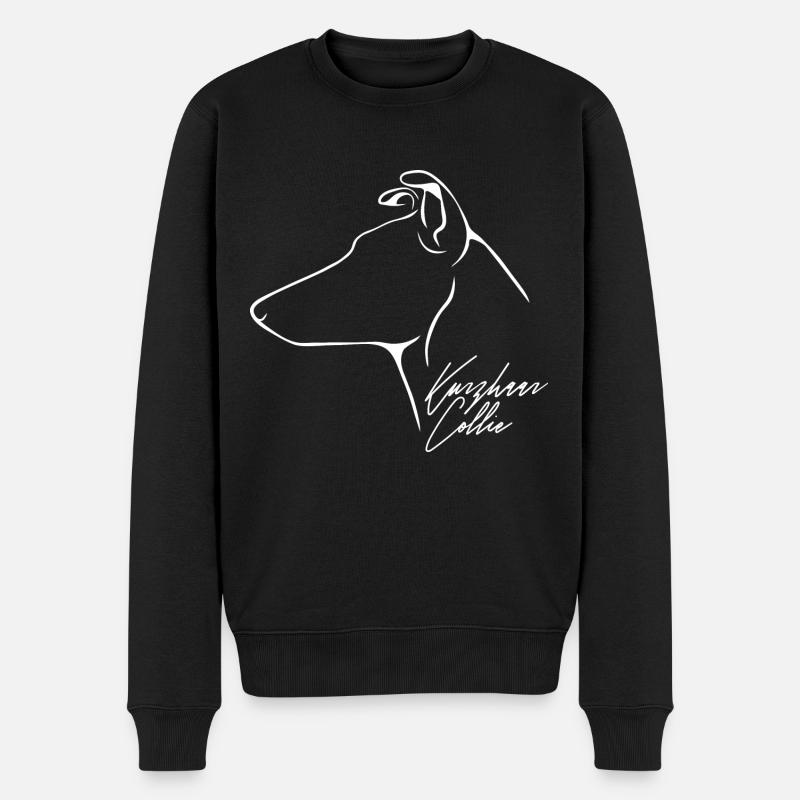 KURZHAAR COLLIE Profil Hund Hunde Wilsigns - Männer Premium Bio Pullover - Schwarz