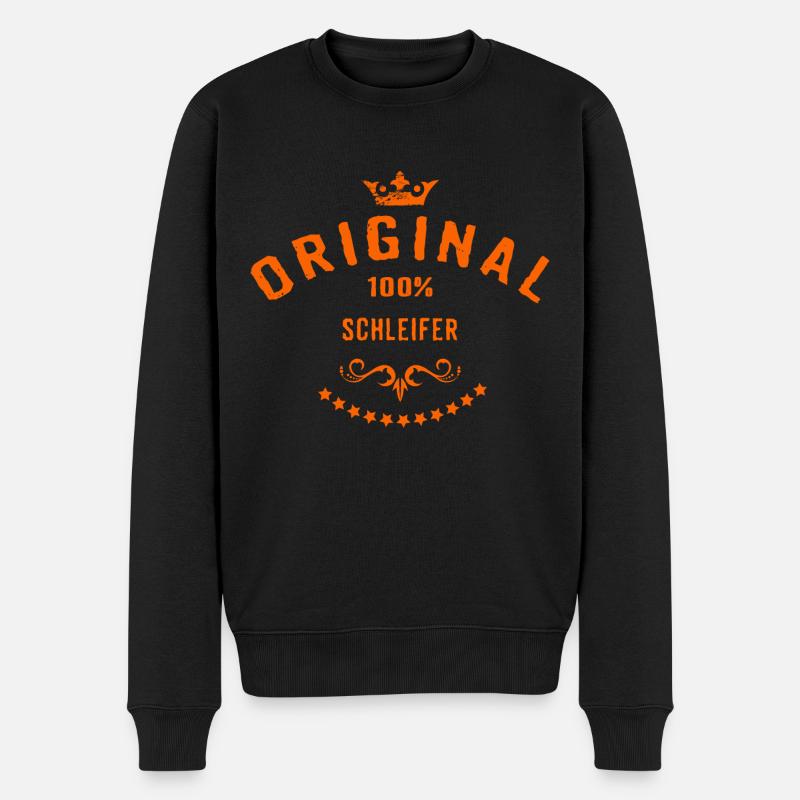 Original 100 Prozent Schleifer - RAHMENLOS Beruf - Männer Premium Bio Pullover - Schwarz