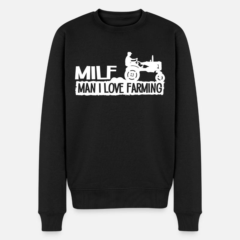 Man I Love Farming - Männer Premium Bio Pullover - Schwarz