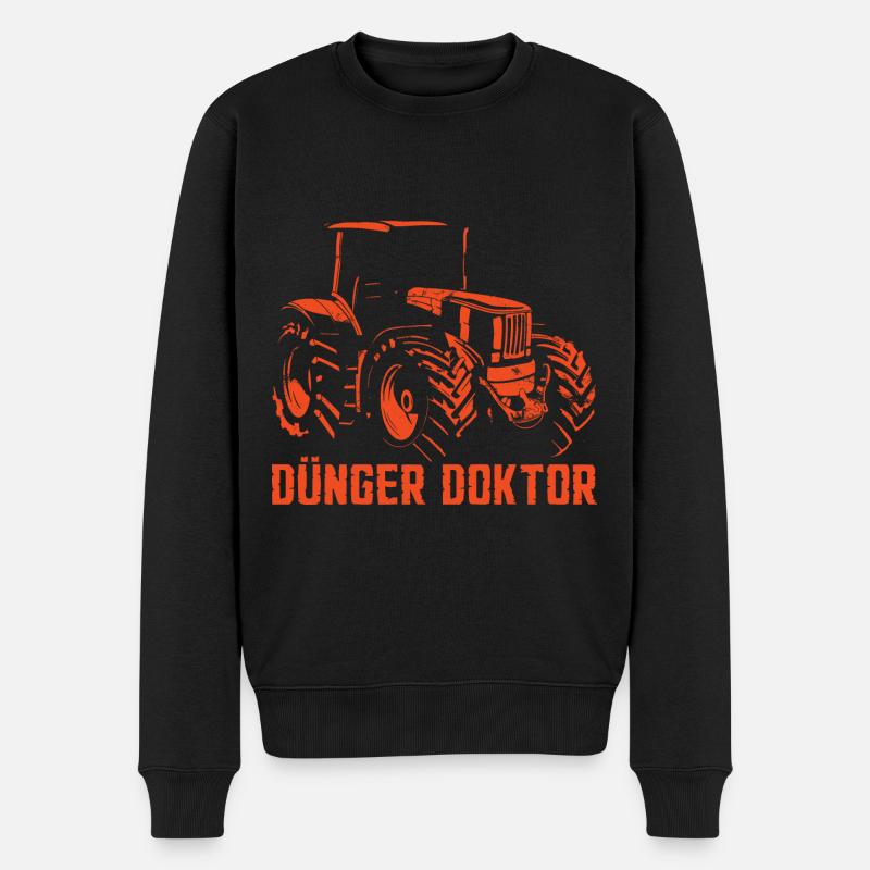 Dünger Doktor - Männer Premium Bio Pullover - Schwarz