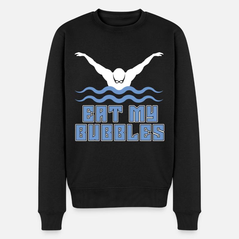 Schwimmen Schwimmer - Männer Premium Bio Pullover - Schwarz