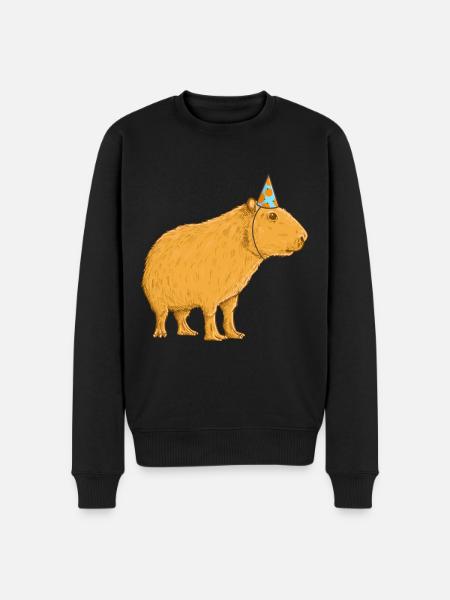 Anniversaire de Capybara - Pull Premium bio Homme - noir