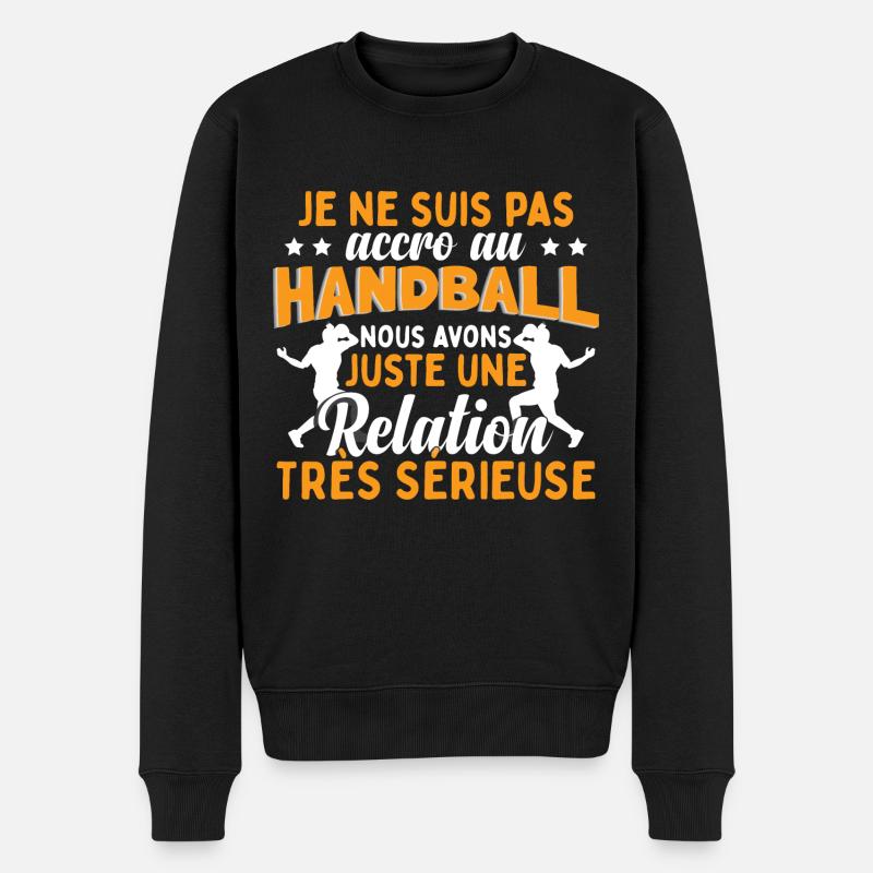Hommes Handball Entraîneur - Pull Premium bio Homme - noir