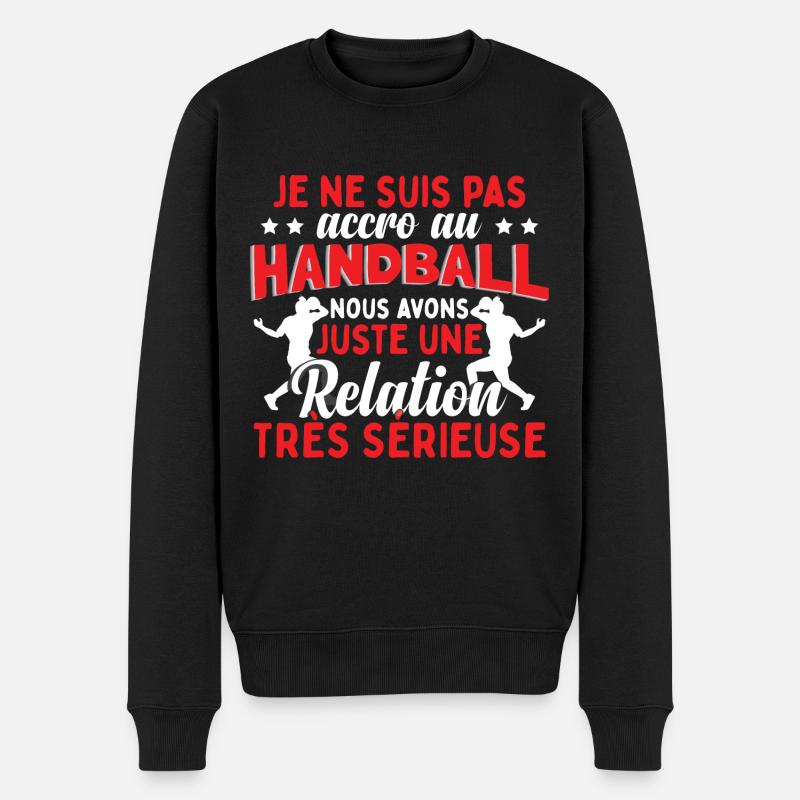 Handballeuse Humour Handball - Pull Premium bio Homme - noir