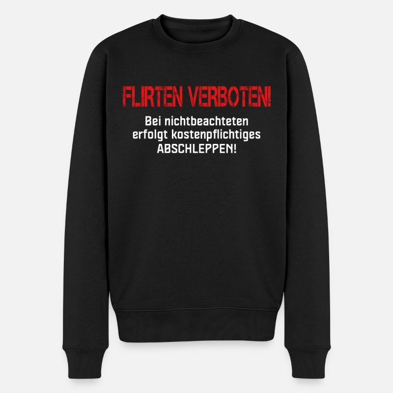 Flirt interdit aux célibataires - Pull Premium bio Homme - noir