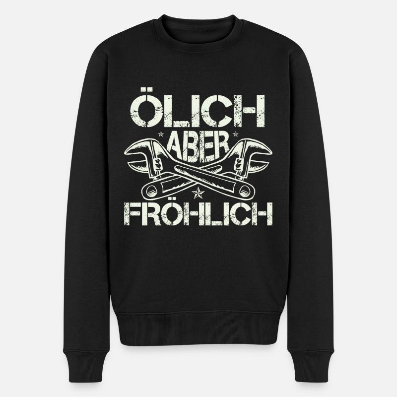 Huileux mais gai - Pull Premium bio Homme - noir