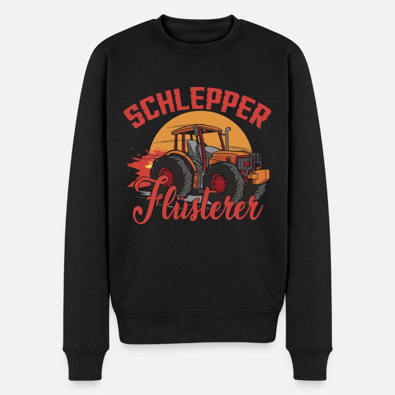 Schlepper Flüsterer Landwirt Traktor - Männer Premium Bio Pullover - Schwarz