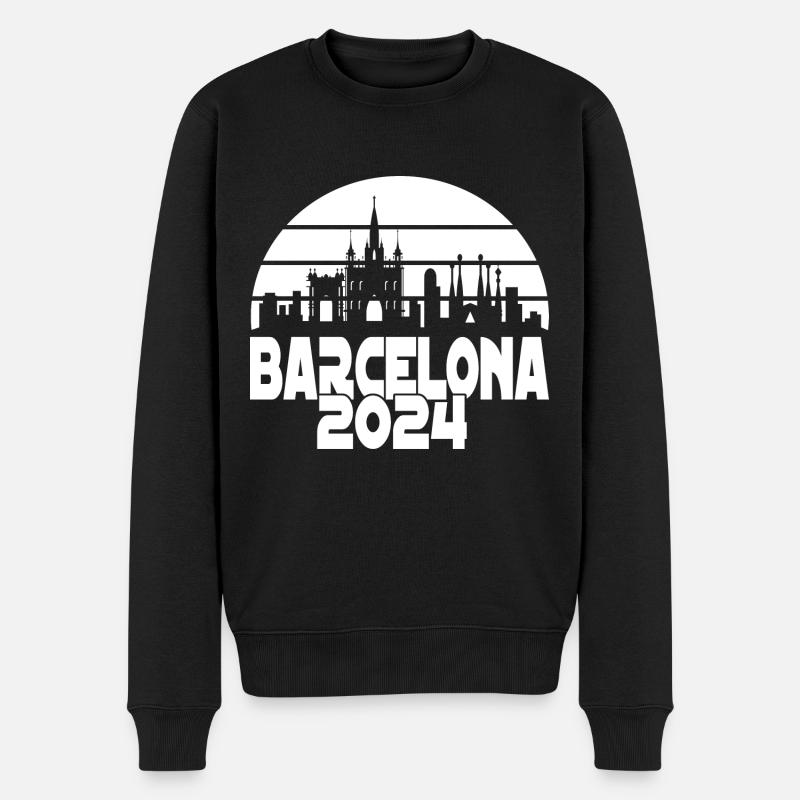 Barcelone 2024 - Pull Premium bio Homme - noir
