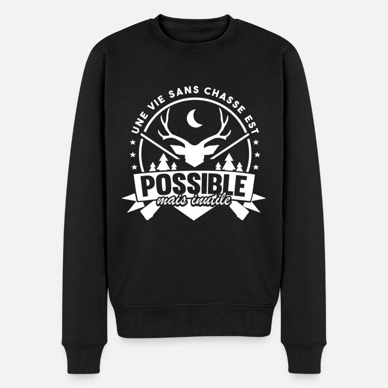 Chasseur Dicton - Pull Premium bio Homme - noir