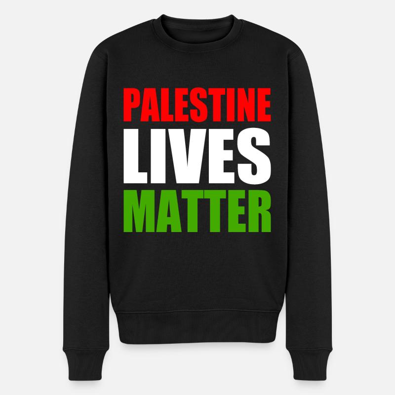 Palestine lives matter - Männer Premium Bio Pullover - Schwarz
