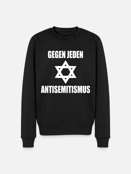 Gegen jeden antisemitismus - Männer Premium Bio Pullover - Schwarz