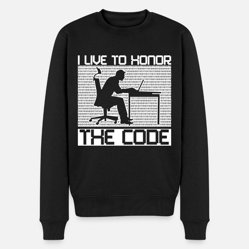 Programmierer Coder Software Entwickler - Männer Premium Bio Pullover - Schwarz