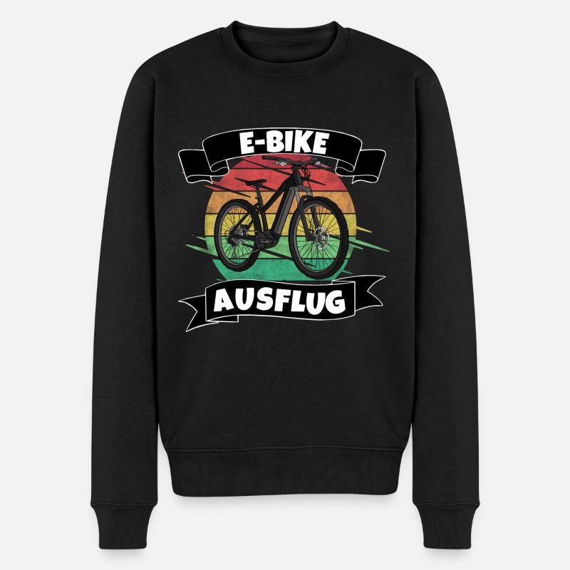 E Bike Ausflug - Männer Premium Bio Pullover - Schwarz
