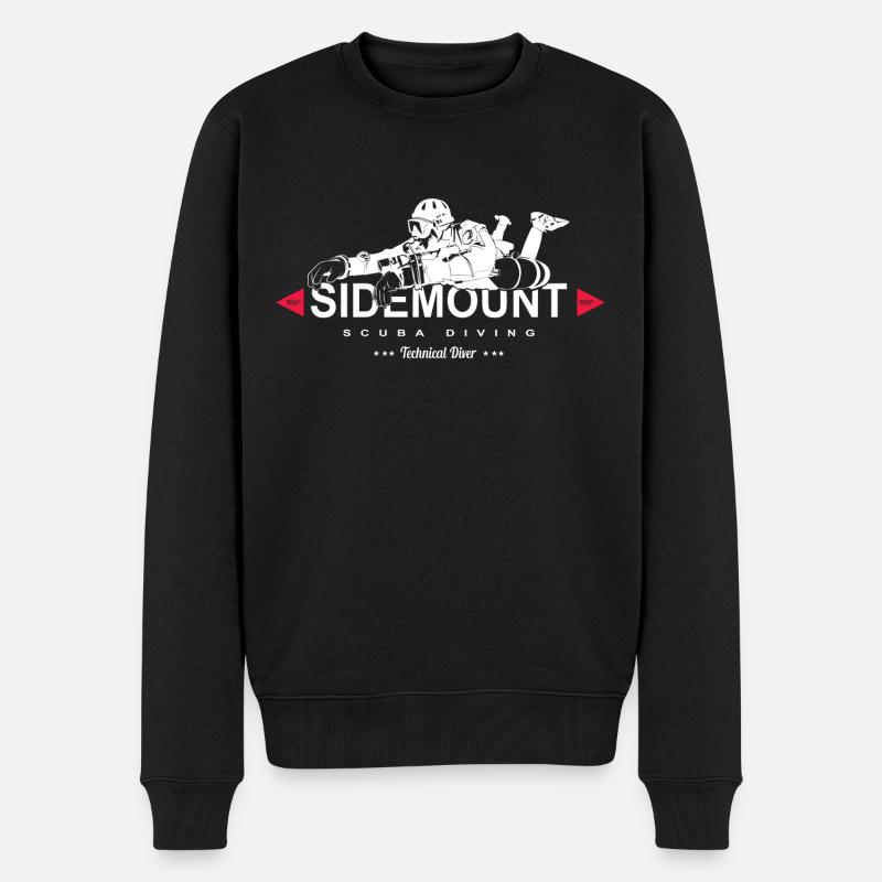 Sidemount Diver Plongée Sous-marine Tec Diving Grottes - Pull Premium bio Homme - noir