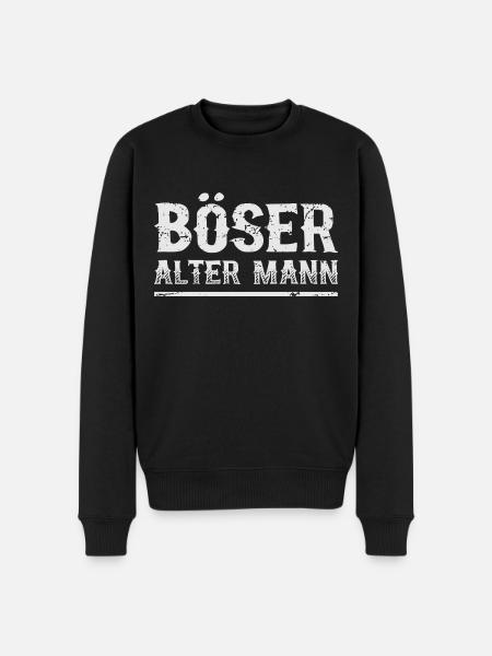 Böser Alter Mann - Männer Premium Bio Pullover - Schwarz