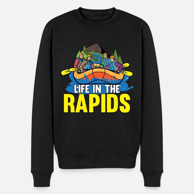 Rafting Canoë Kayak d’eau vive - Pull Premium bio Homme - noir