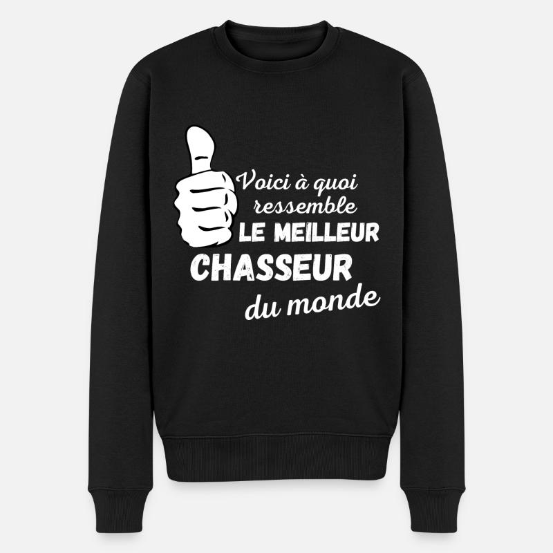 meilleur chasseur du monde cadeau humour - Pull Premium bio Homme - noir