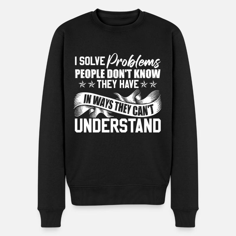 Humour des travailleurs sociaux - Pull Premium bio Homme - noir