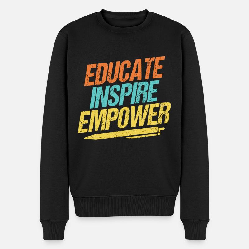 Éduquer Inspirer Responsabiliser - Pull Premium bio Homme - noir