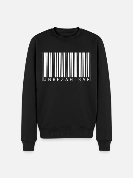 Barcode Priceless - Men's Premium Organic Jumper - black