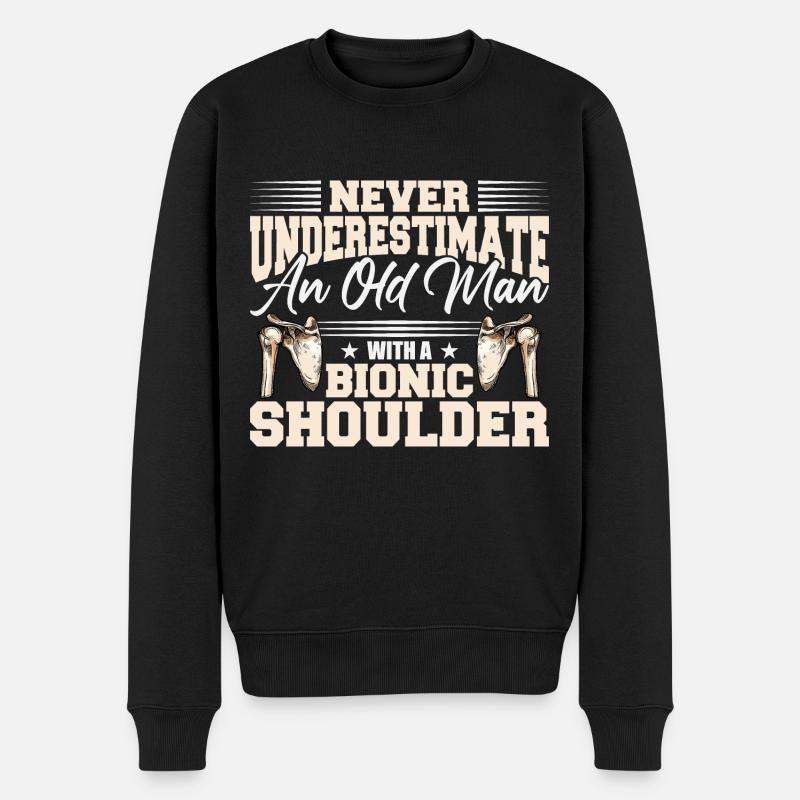 Bionic Shoulder Replacement - Men's Premium Organic Jumper - black